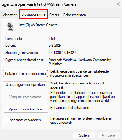 Stuurprogramma bijwerken